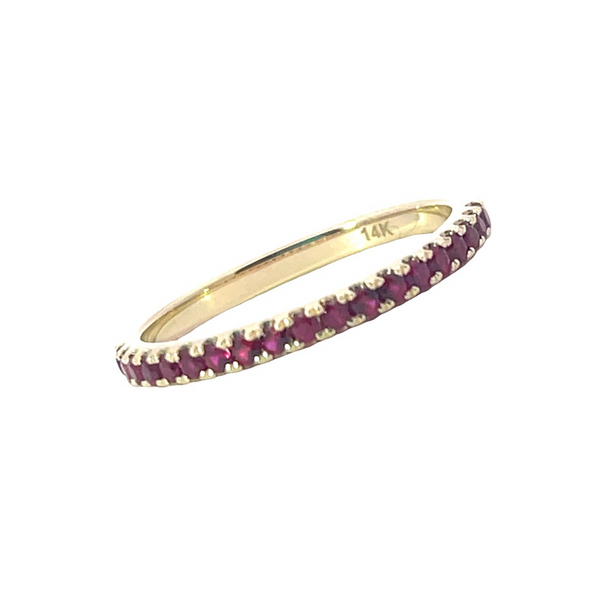 MPJ Exclusive Yellow 14 Karat Gold 0.35 Carats Ruby Stackable Band
