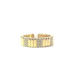 Two-Toned 18 Karat Gold 0.41 Carats Diamond Anniversary Ring