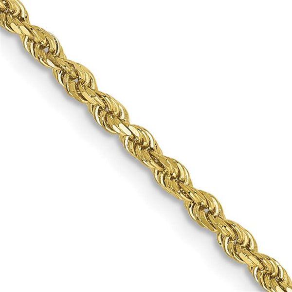 Yellow 14 Karat Gold Rope Chain
