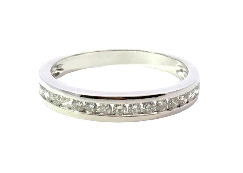 White Gold 1/3 Carats Diamond Channel Band