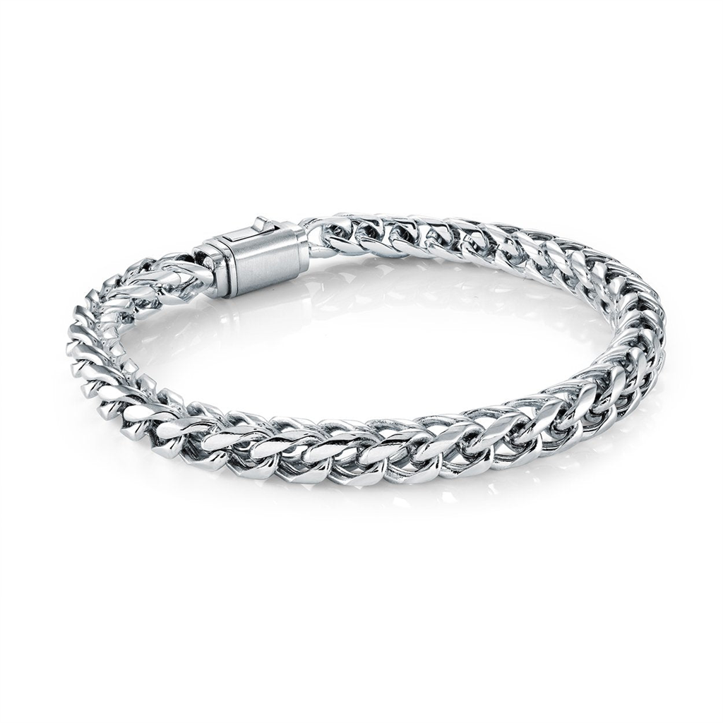Bold & Stylish Alternative Metal Bracelets White Stainless Steel
