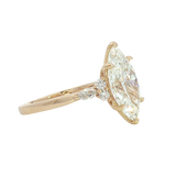 Elegant & Trendy 14K Yellow Gold 3.56 Carats Lab Grown Marquise Diamond Ring
