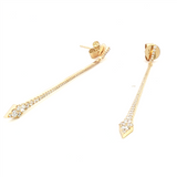 Classic & Contemporary 18K Yellow Gold 0.85 Carats Diamond Drop Earrings