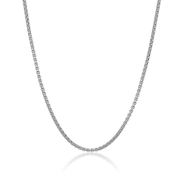 Stainless Steel 2.0 MM Round Box Link Chain - 20 Inch