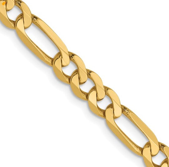 Yellow 14 Karat Gold Figaro Chain