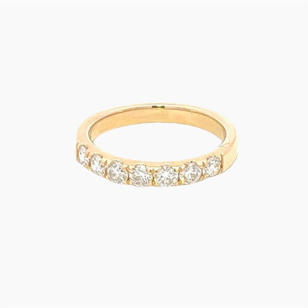 Elegant Diamond Band 14K Gold Yellow Stackable 0.69 Carats Diamond Anniversary Wedding Band