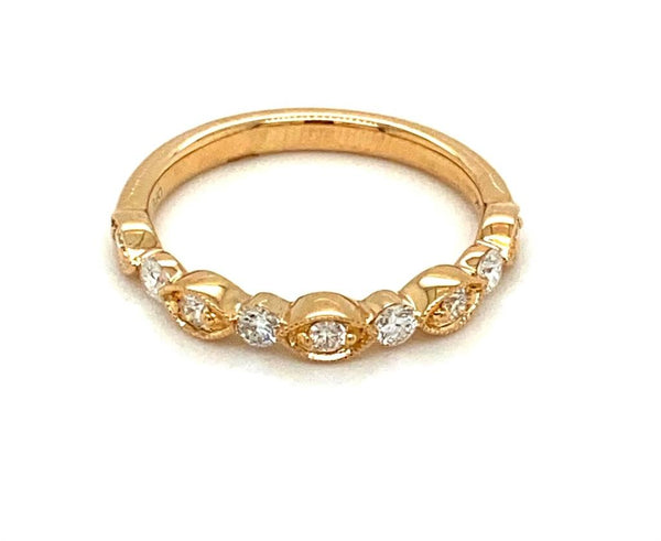 Yellow 14K Gold 0.34 Carats Diamond Band