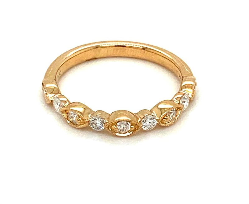 Yellow 14K Gold 0.34 Carats Diamond Band