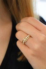 Elegant & Trendy 14K Yellow Gold 1/3 Carats Diamond Ring