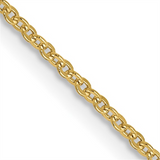 Elegant & Durable Designs 10K Gold Yellow 1.1mm Cable Link Chain, 22 Inch