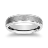 White Tungsten 6 MM Contoured Band