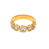 Elegant Diamond Bands 18K White Gold 0.87 Carats Diamond Halo Band