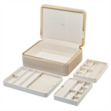 Wolf Luxury Bella Large Bone Jewelry Box