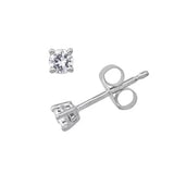 Classic & Contemporary 14K White Gold 0.11 Carats Diamond Stud Earrings