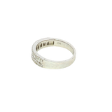 Elegant & Trendy 18K White Gold Baguette & Round Cut 0.57 Carats Diamond Band