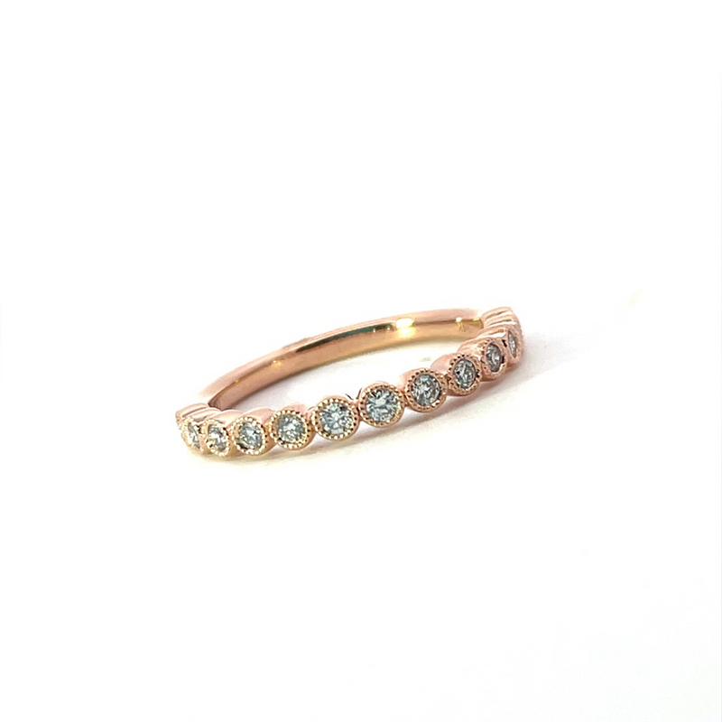 Rosé 14 Karat Gold 0.25 Carats Diamond Anniversary Band