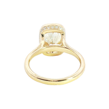 14K Yellow Gold Bezel Set 3.23 Carats Lab Grown Diamond Ring
