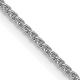 Elegant & Durable Designs 10K Gold White 1mm Wheat Chain, 18 Inch
