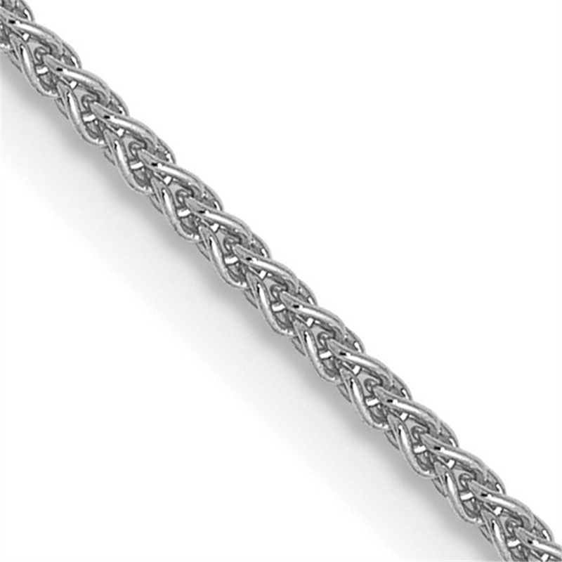 Elegant & Durable Designs 10K Gold White 1mm Wheat Chain, 18 Inch