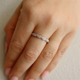 Elegant Diamond Bands 14K Gold White 1/4 Carats Diamond Anniversary Band