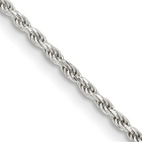 Sterling Silver Rope Chain, 24 Inch