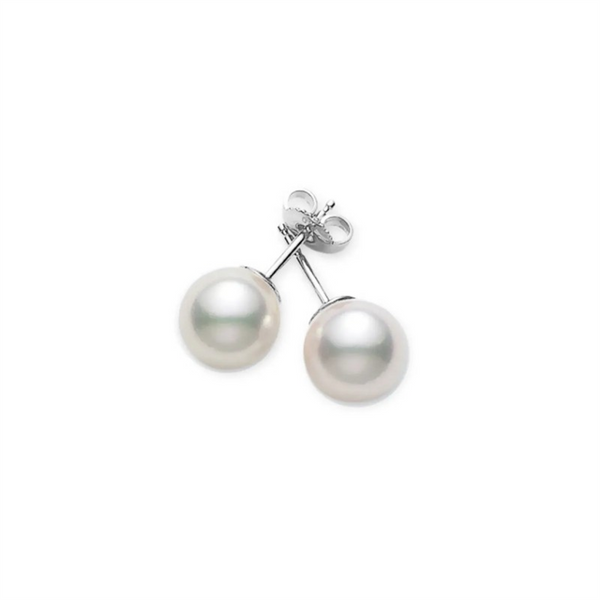 Akoya 6.5 X 7.0 MM Cultured Pearl Stud Earrings