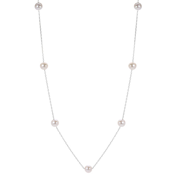 Elegant Pearl Necklaces & Pendants 14K White Gold 6.5-7MM Akoya Pearl Necklce - 18 Inch