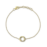 Sophisticated & Timeless Diamond Bracelets 14K Yellow Gold 0.07 Carats Diamond Bracelet - Length 7 Inch