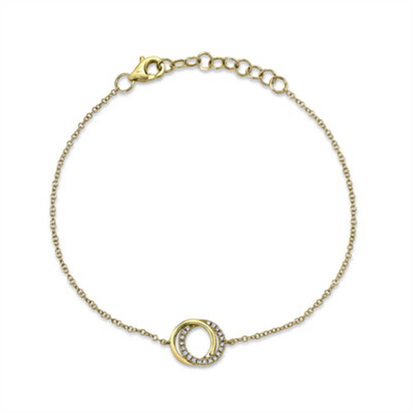 Sophisticated & Timeless Diamond Bracelets 14K Yellow Gold 0.07 Carats Diamond Bracelet - Length 7 Inch