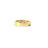 Elegant Diamond Bands 18K Yellow Gold 1.23 Carat Baguette & Round Diamond Band