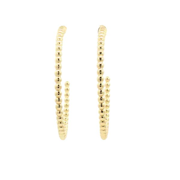 Yellow Sterling Silver Large Hoop Earrings