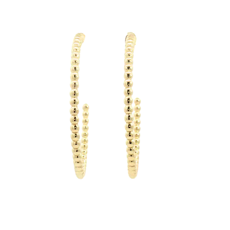 Yellow Sterling Silver Large Hoop Earrings