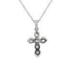 Elegant Diamond Necklaces 18K White Gold 1.03 Carats Diamond Cross Necklace - 18 Inch