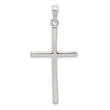 White Sterling Silver Medium Cross Pendant