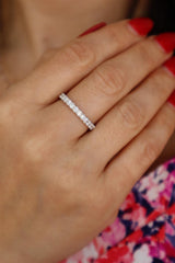 Elegant Diamond Bands 14K White Gold Anniversary 0.53 Carats Diamond Anniversary Band