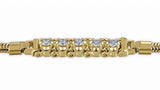 Sophisticated & Timeless Diamond Bracelets 14K Gold Yellow Add-A-Link Round 5 Diamond Tennis Bracelet Starter - 0.60 CTW, Size 7.5 Inch