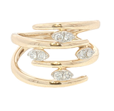 Elegant & Trendy 14K Yellow Gold 0.20 Carats Diamond Split Band Ring