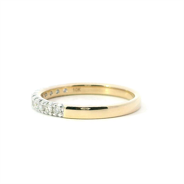 Elegant Diamond Bands 10K Gold Yellow Stackable 1/4 Carats Diamond Anniversary Band