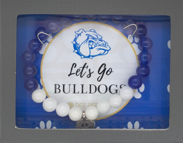 "Let's Go Bulldogs" Team Spirit Bead Bracelet