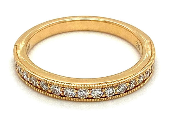 Yellow 14 Karat Gold 0.34 Carats Diamond Channel Set Band