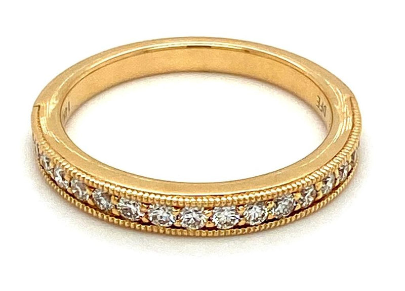 Yellow 14 Karat Gold 0.34 Carats Diamond Channel Set Band