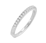Elegant Diamond Bands 14K Gold White Stackable 0.35 Carats Diamond Anniversary Band