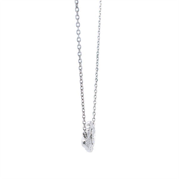 Elegant Diamond Necklaces 18K Gold White 0.30 Carats Vintage Inspired Diamond Necklace - 18 Inch