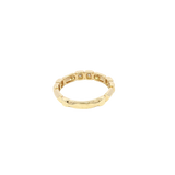 Elegant & Trendy 14K Yellow Gold 0.13 Carats Diamond Geometric Ring