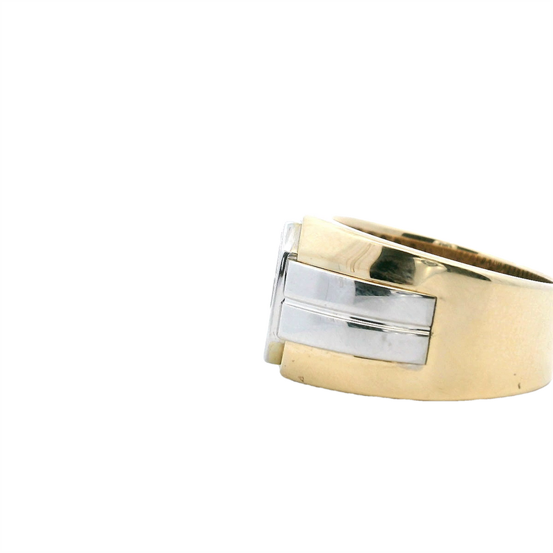 14K Gold Two-Toned 0.98 Carats Diamonds Fashion Ring