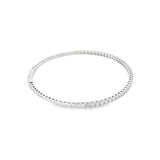 Sophisticated & Timeless Diamond Bracelets 14K White Gold 1.03 Carats Diamond Flexible Bangle Bracelet - 6.75 Inch