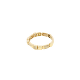 Elegant & Trendy 14K Yellow Gold 0.13 Carats Diamond Geometric Ring