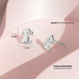 Sterling Silver Puppy Dog Pal Earrings For Children