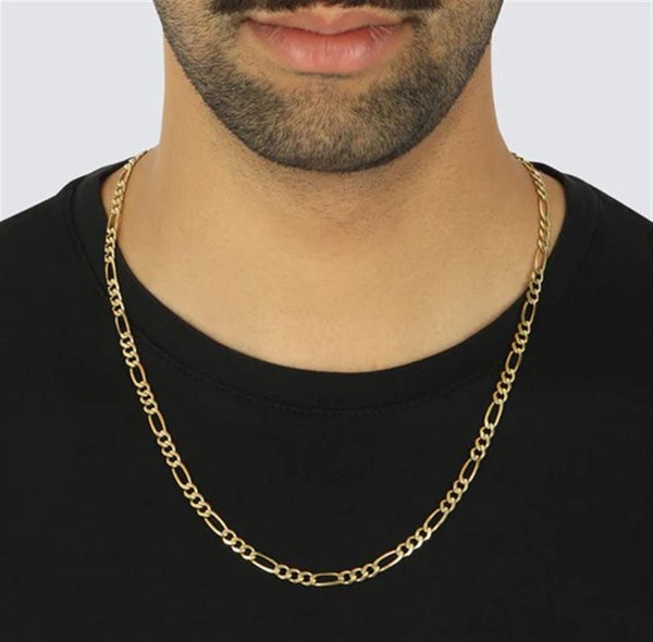 Yellow 14 Karat Gold Figaro Chain