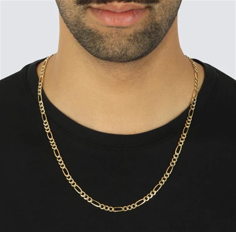 Yellow 14 Karat Gold Figaro Chain